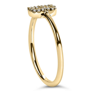 10K Yellow Gold Diamond Accent Initial “A-Z” Ring