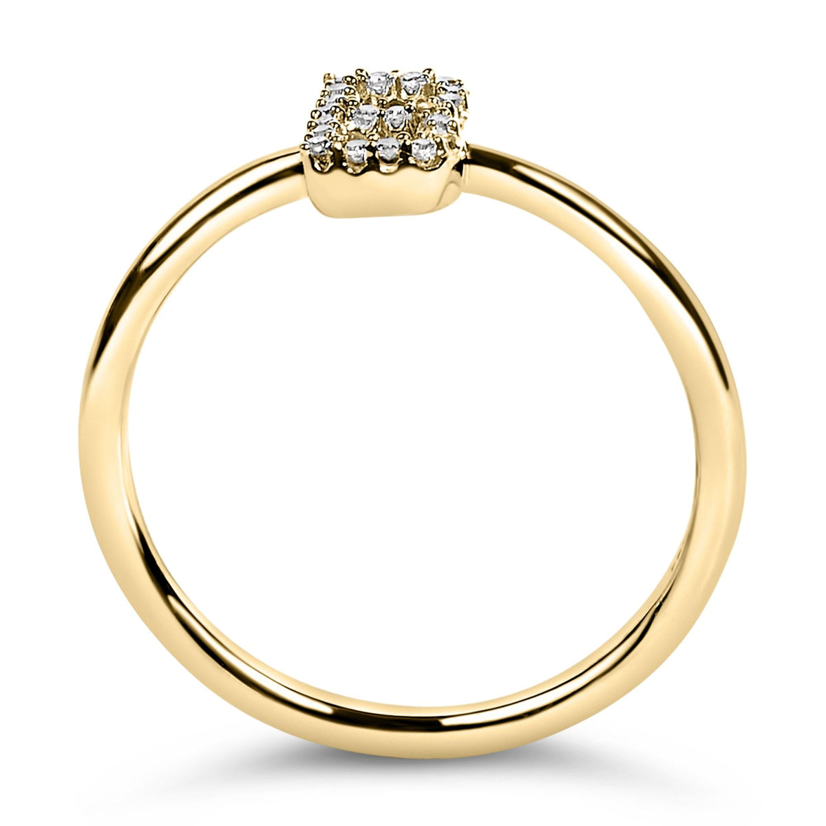 10K Yellow Gold Diamond Accent Initial “A-Z” Ring