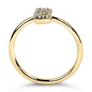 10K Yellow Gold Diamond Accent Initial “A-Z” Ring