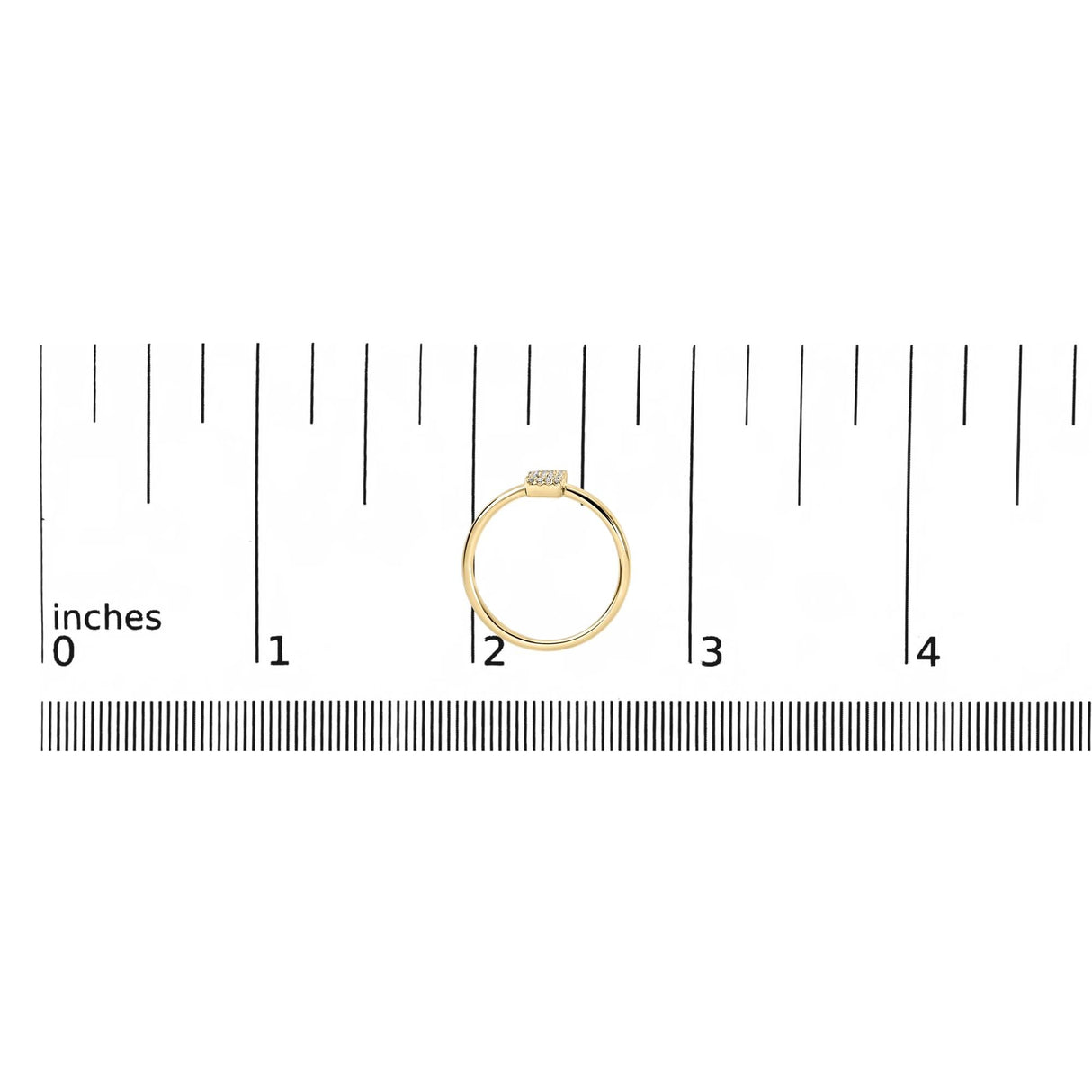 10K Yellow Gold Diamond Accent Initial “A-Z” Ring