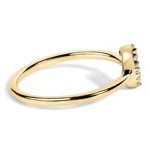 10K Yellow Gold Diamond Accent Initial “A-Z” Ring