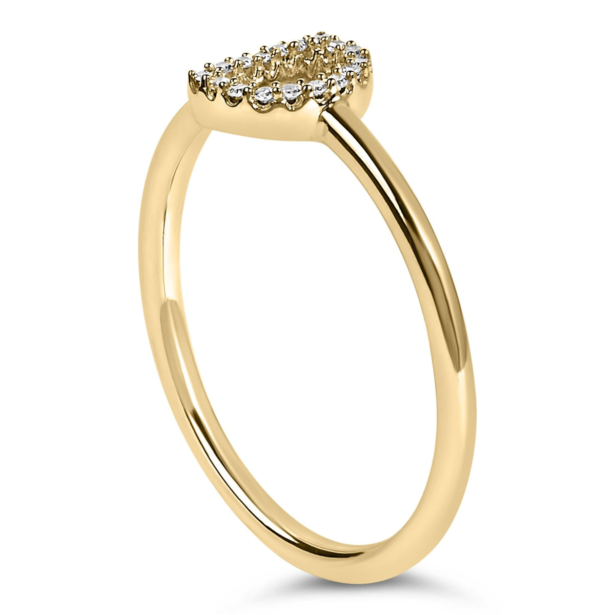 10K Yellow Gold Diamond Accent Initial “A-Z” Ring
