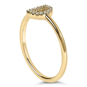 10K Yellow Gold Diamond Accent Initial “A-Z” Ring