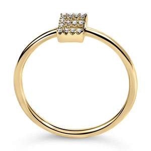 10K Yellow Gold Diamond Accent Initial “A-Z” Ring