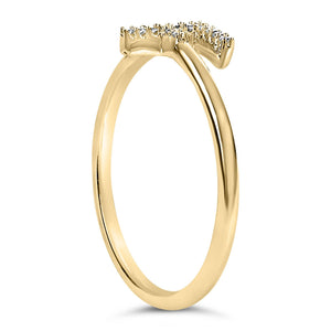 10K Yellow Gold Diamond Accent Initial “A-Z” Ring