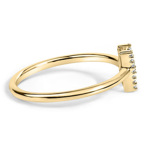 10K Yellow Gold Diamond Accent Initial “A-Z” Ring