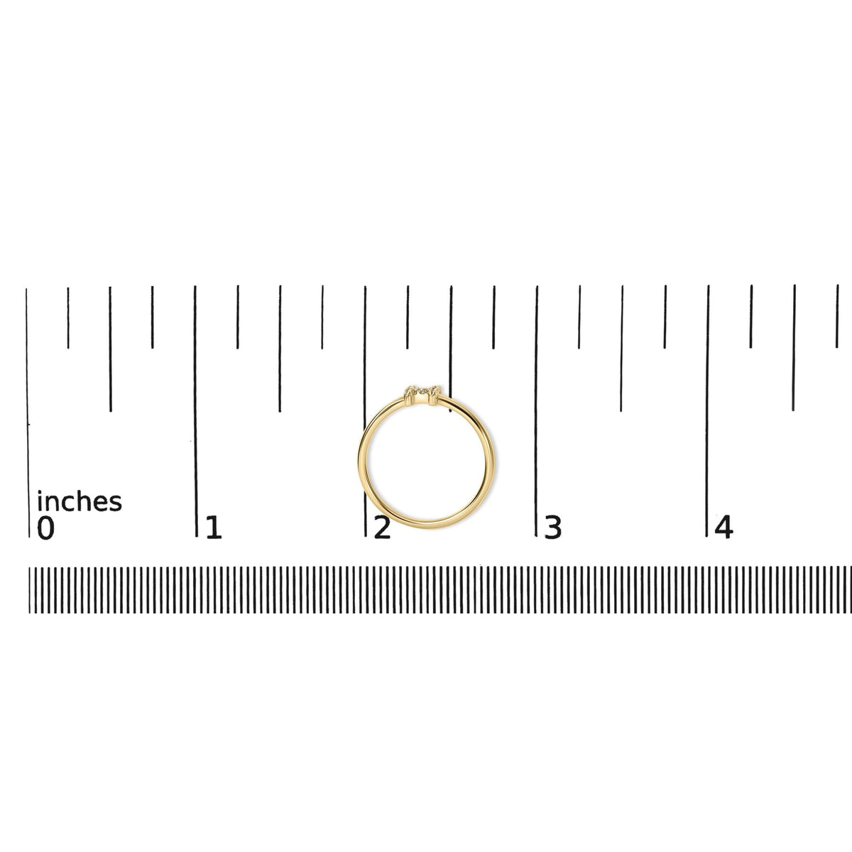 10K Yellow Gold Diamond Accent Initial “A-Z” Ring