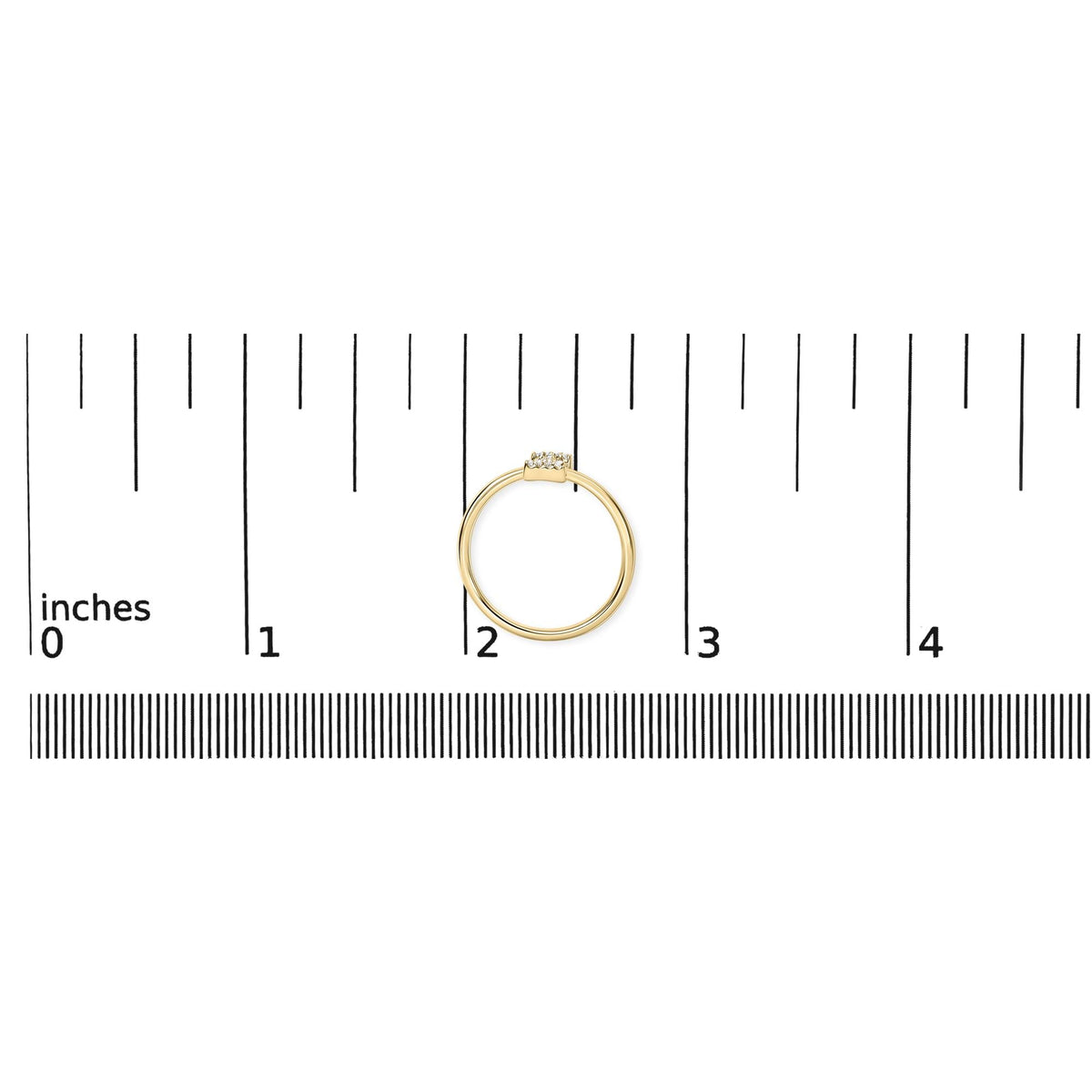 10K Yellow Gold Diamond Accent Initial “A-Z” Ring