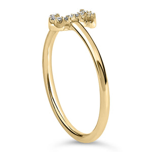 10K Yellow Gold Diamond Accent Initial “A-Z” Ring