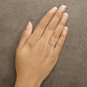 10K Yellow Gold Diamond Accent Initial “A-Z” Ring