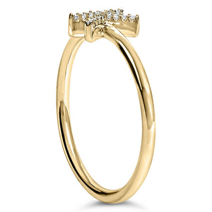 10K Yellow Gold Diamond Accent Initial “A-Z” Ring