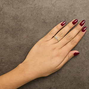 10K Yellow Gold Diamond Accent Initial “A-Z” Ring