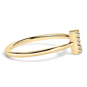 10K Yellow Gold Diamond Accent Initial “A-Z” Ring