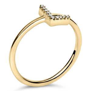 10K Yellow Gold Diamond Accent Initial “A-Z” Ring