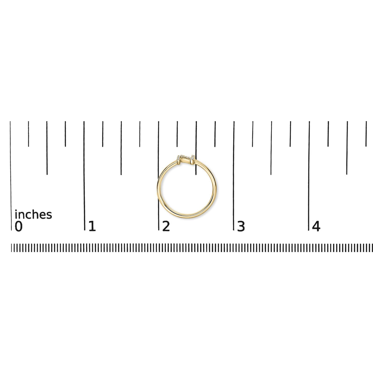 10K Yellow Gold Diamond Accent Initial “A-Z” Ring