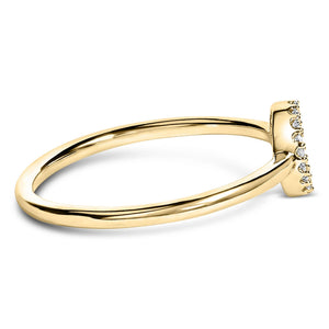 10K Yellow Gold Diamond Accent Initial “A-Z” Ring