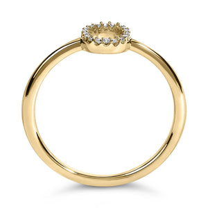 10K Yellow Gold Diamond Accent Initial “A-Z” Ring