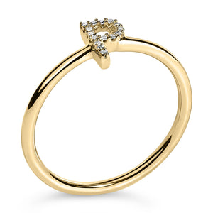 10K Yellow Gold Diamond Accent Initial “A-Z” Ring
