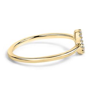 10K Yellow Gold Diamond Accent Initial “A-Z” Ring