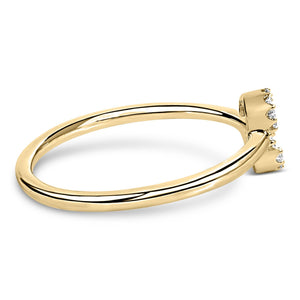 10K Yellow Gold Diamond Accent Initial “A-Z” Ring