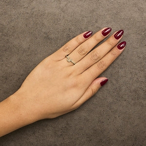 10K Yellow Gold Diamond Accent Initial “A-Z” Ring