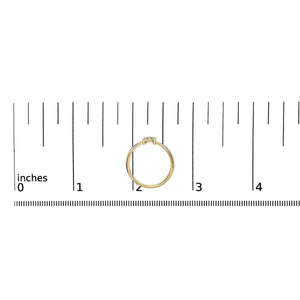 10K Yellow Gold Diamond Accent Initial “A-Z” Ring