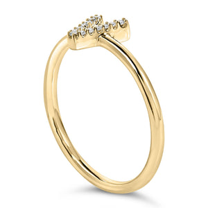 10K Yellow Gold Diamond Accent Initial “A-Z” Ring