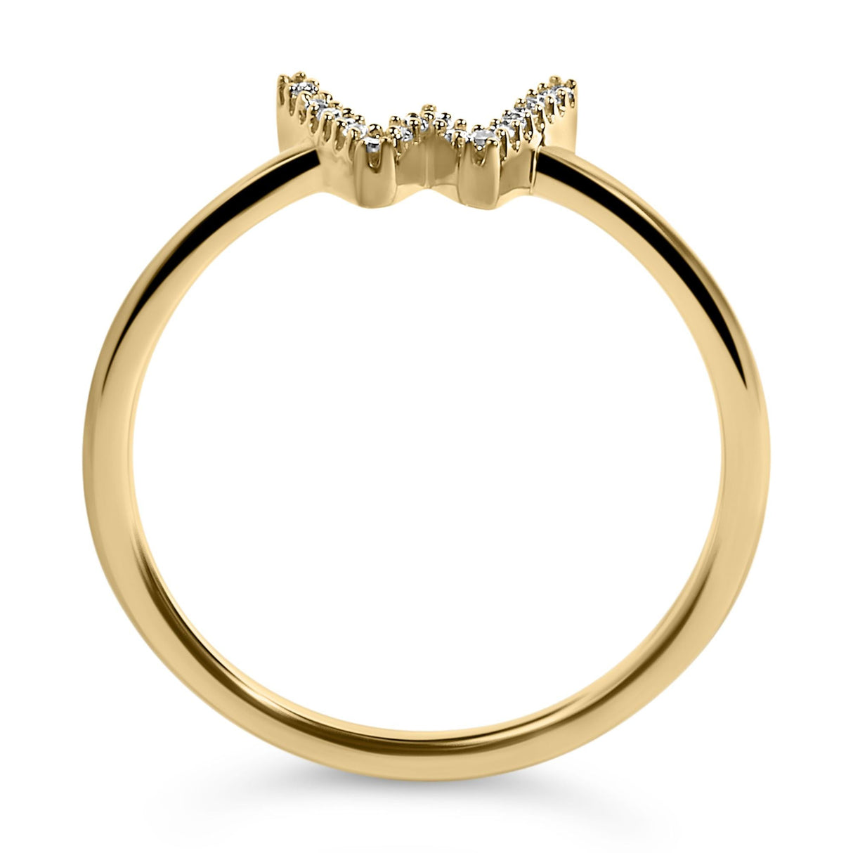10K Yellow Gold Diamond Accent Initial “A-Z” Ring