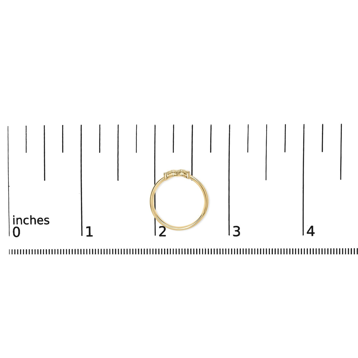 10K Yellow Gold Diamond Accent Initial “A-Z” Ring