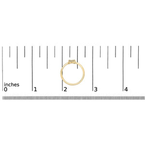 10K Yellow Gold Diamond Accent Initial “A-Z” Ring