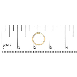 10K Yellow Gold Diamond Accent Initial “A-Z” Ring