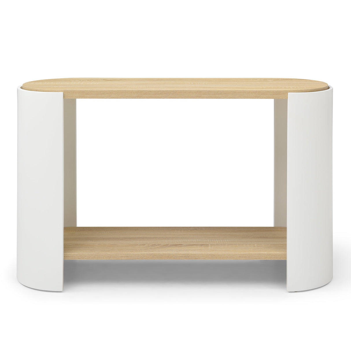 End Table with 2-Layer Storage Shelves