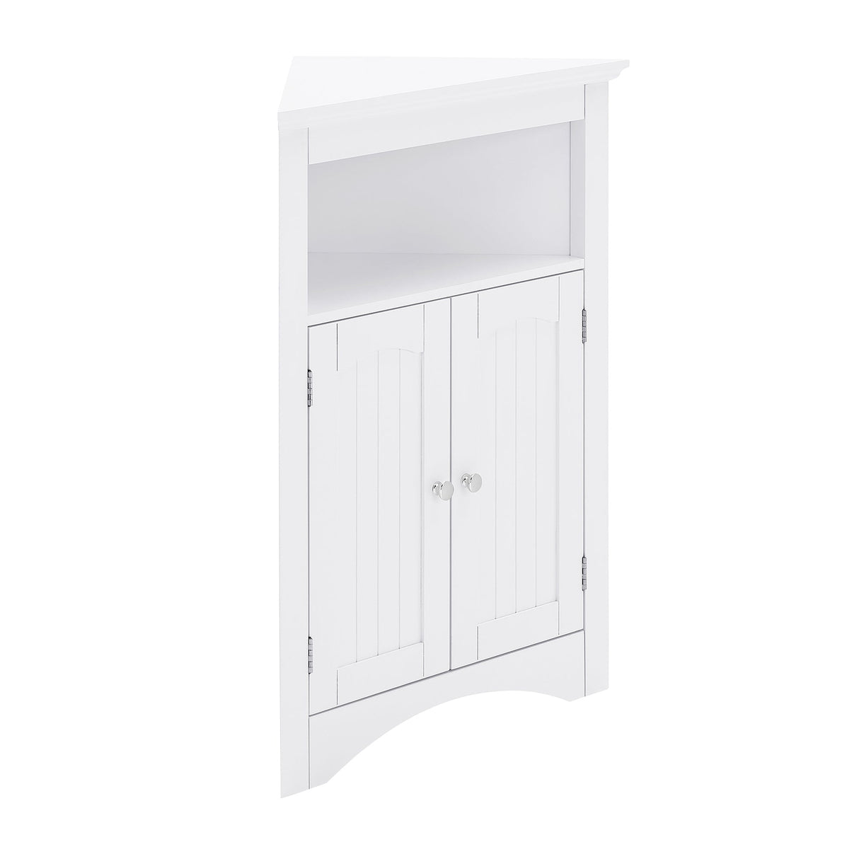 Bathroom Floor Corner Cabinet with Doors and Shelves