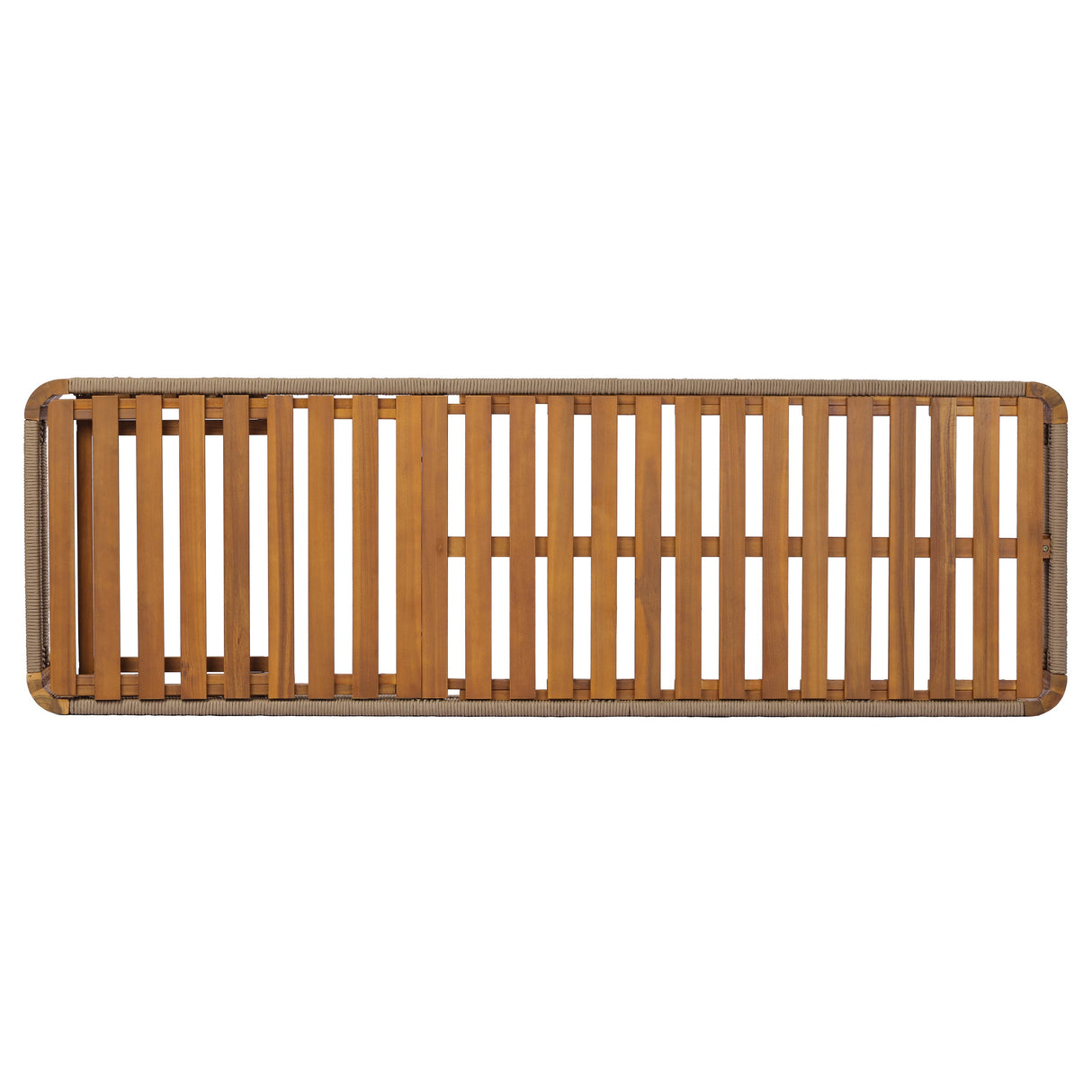 Acacia Wood Outdoor Chaise Lounge with Adjustable Backrest