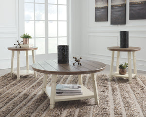 Bolanbrook - Occasional Table Set (Set of 3) - White / Brown / Beige