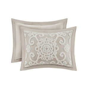 Cotton Comforter Mini Set Taupe King