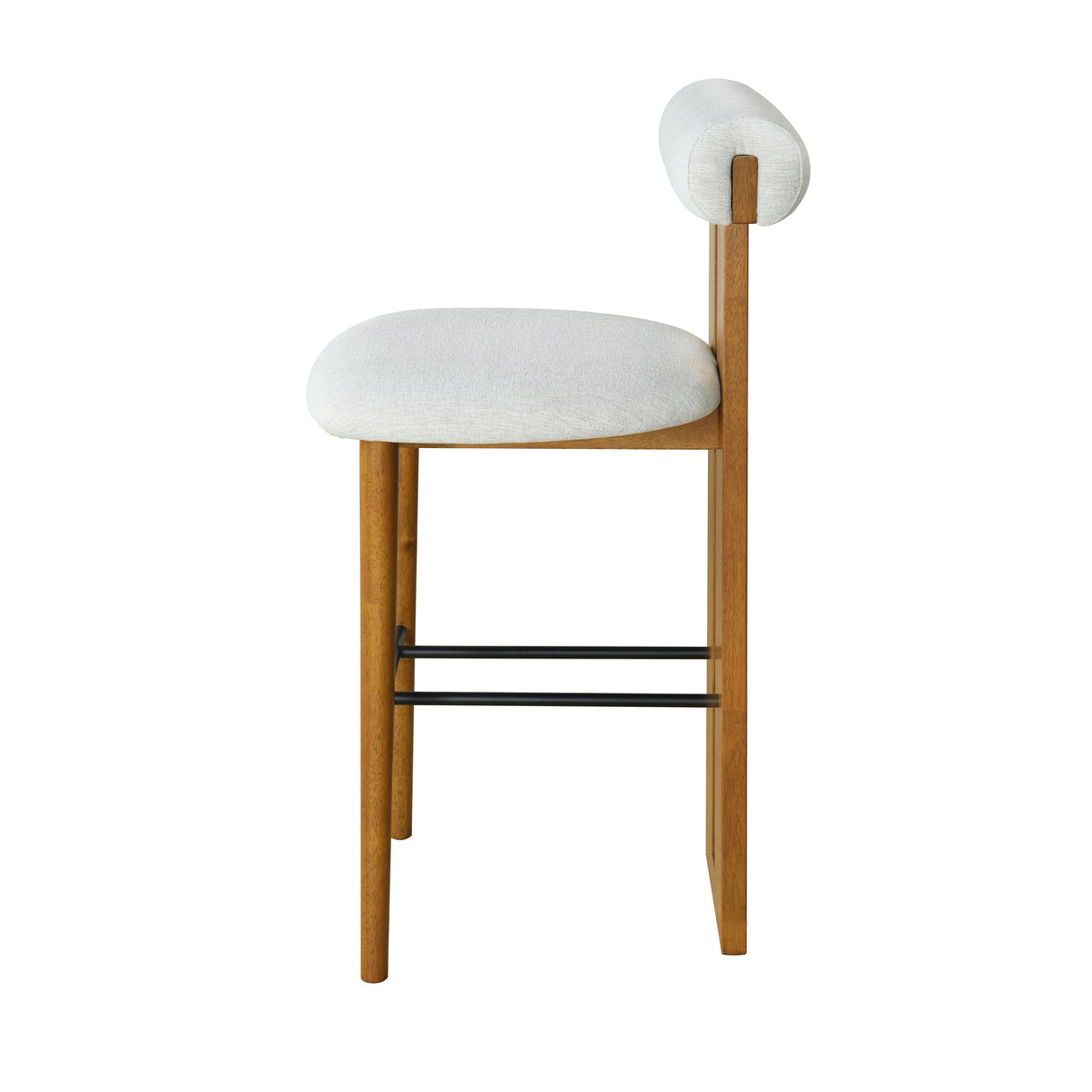 Renee Indoor Contemporary Rolled-Back Bar Stool