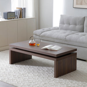 Wood Coffee Table - Mid Century Modern Farmhouse Wooden Coffee Tables