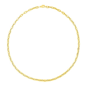 14k Yellow Gold Paperclip Chain Necklace