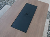 44"W x 25"H Outdoor Propane Fire Pit Table, 50,000 BTU, Cultured Stone