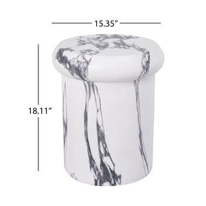 18.11"H Sculptural MGO Side Table