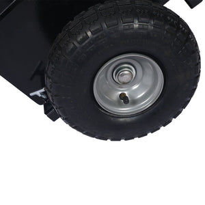 Heavy Duty 600Lb Panel Dolly With 10In. Pneumatic Wheels Alloy Steel - Black