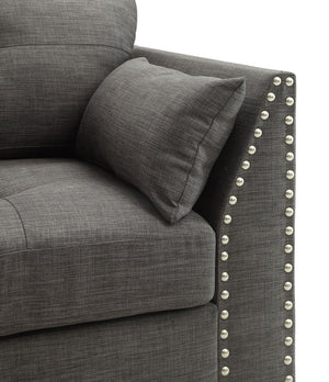 Laurissa Chair With 3 Pillows - Light Charcoal
