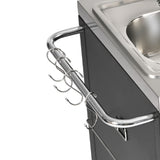 K&K 55.5' Outdoor Kitchen Island with 304 Stainless Steel Sink