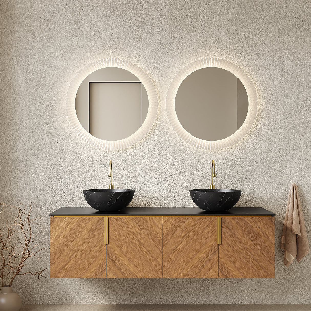 Arai 60" Bathroom Vanity & Sinks