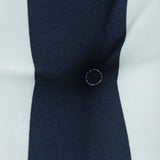 2-Piece High Back Chair Cushion Set, Navy Blue/White