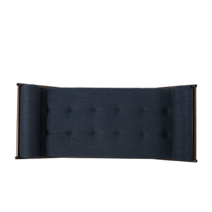 Chic Contemporary Chaise Lounge With Button Tufting And Bentwood Structure