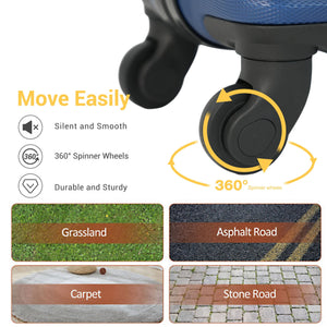 7-Piece ABS Luggage Set with Spinner Wheels and TSA Lock