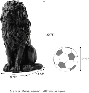 20.5" Resin Outdoor Lion Statue