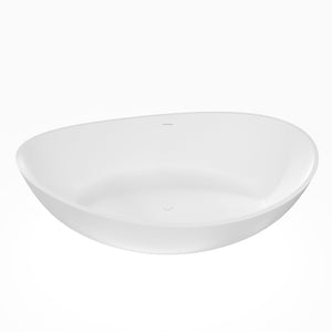 70 Inch Freestanding Solid Surface Soaking Bathtub